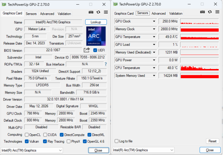 TechPowerUp GPU Z Intel Arc Graphics TechPowerUp GPU Z Intel Arc Graphics