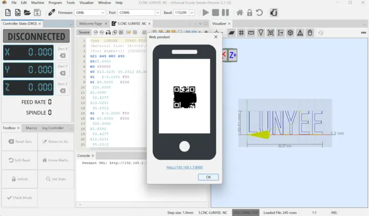 UGS Connect to smartphone