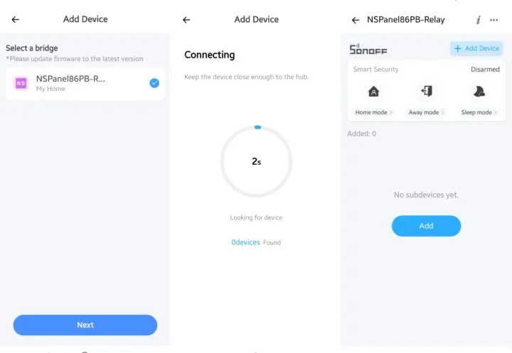 add the device Zigbee Failed