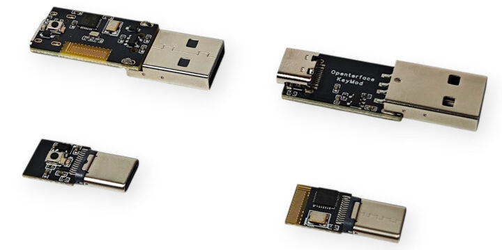 Openterface KeyMod mini (bottom) and plus (top) internal PCB