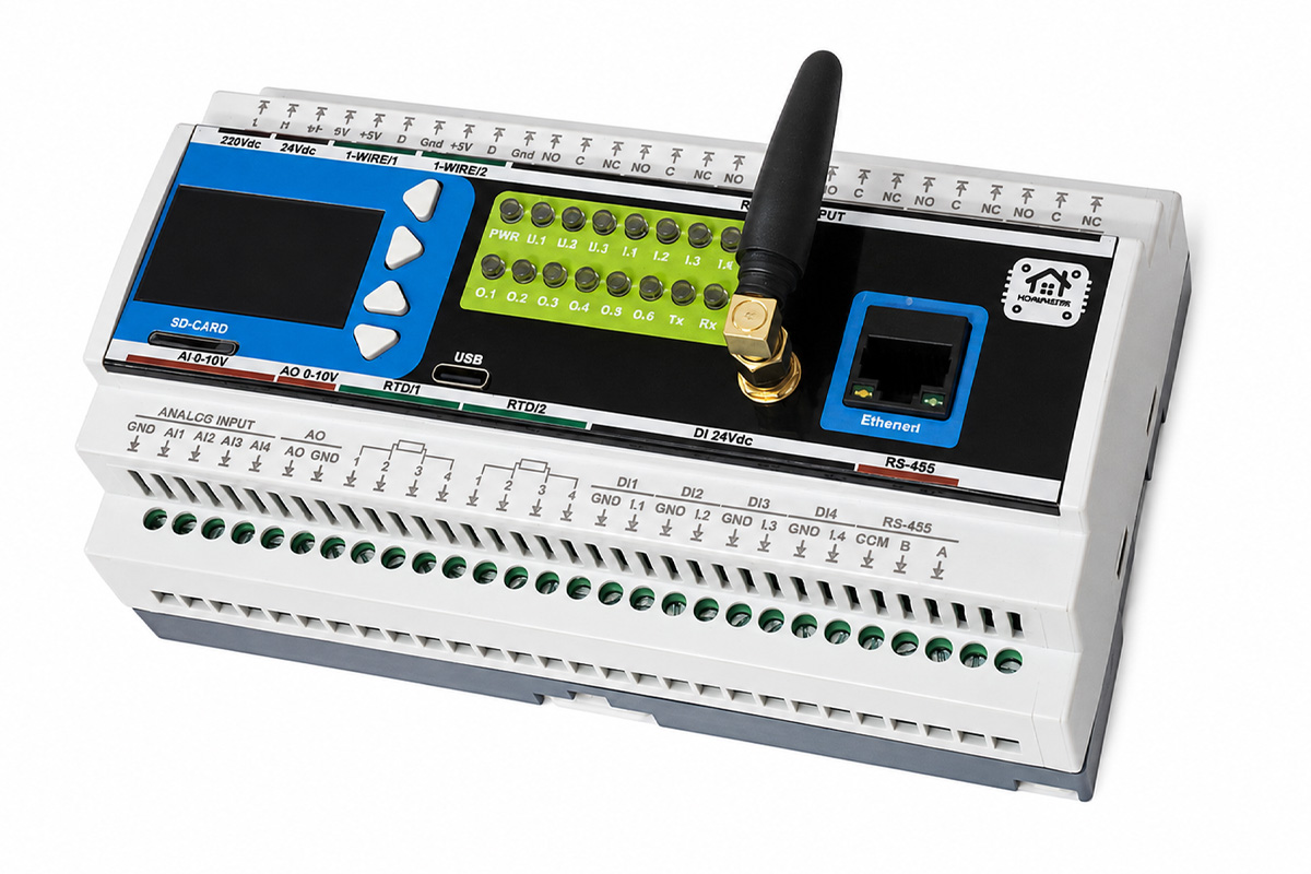 MiniPLC — ESP32 DIN Rail PLC for Home Assistant