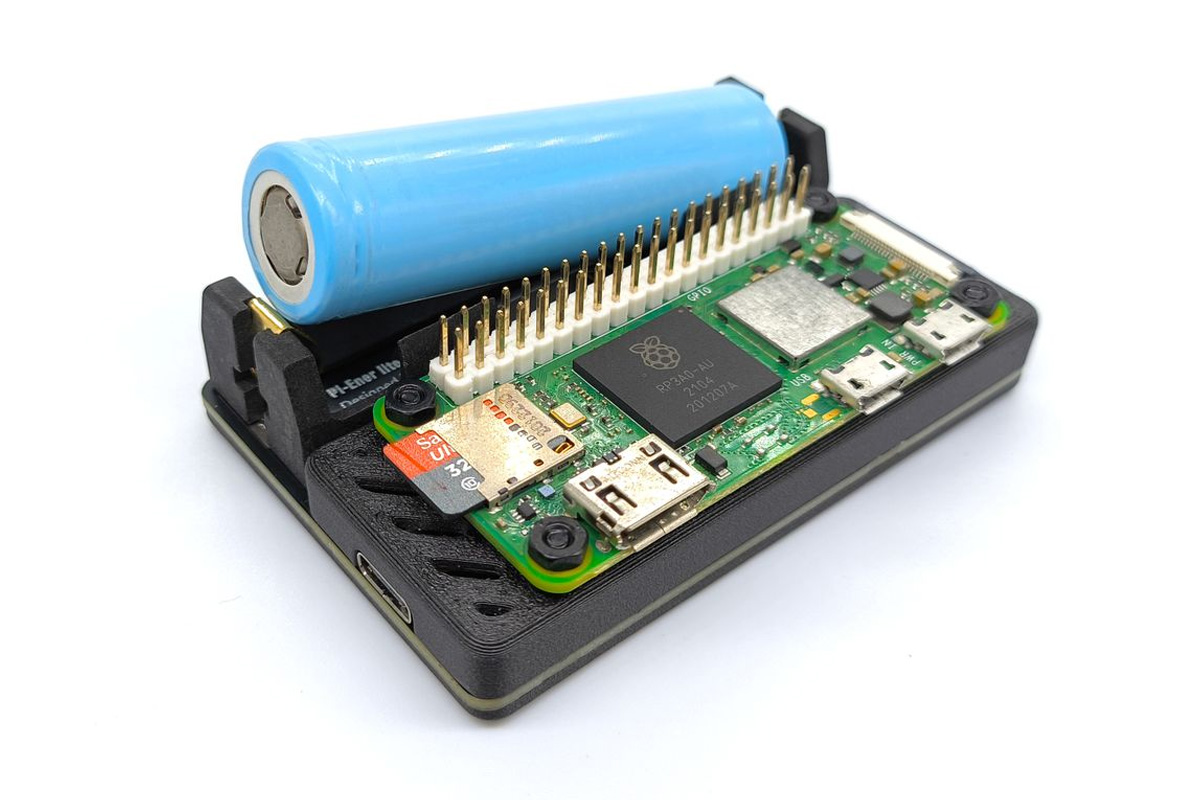 Pi-Ener-lite ประกอบกับ Raspberry Pi Zero