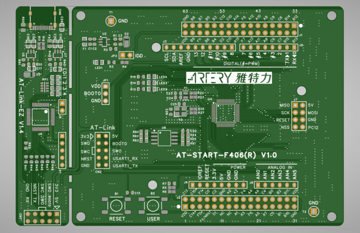 บอร์ดพัฒนาทดลอง AT-START-F406