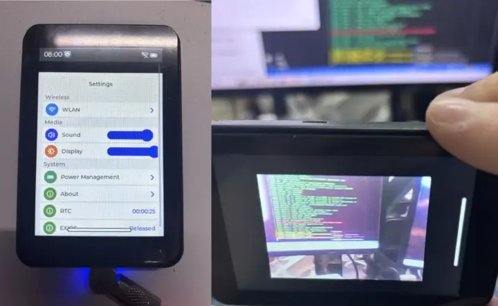เฟิร์มแวร์ดีฟอลต์ของจอ 3.5 นิ้วบน ESP32-C5