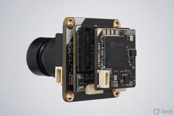 การซ้อนโมดูล OVIS พร้อมบอร์ด Sensor ส่วนขยาย CVBS และบอร์ด Core