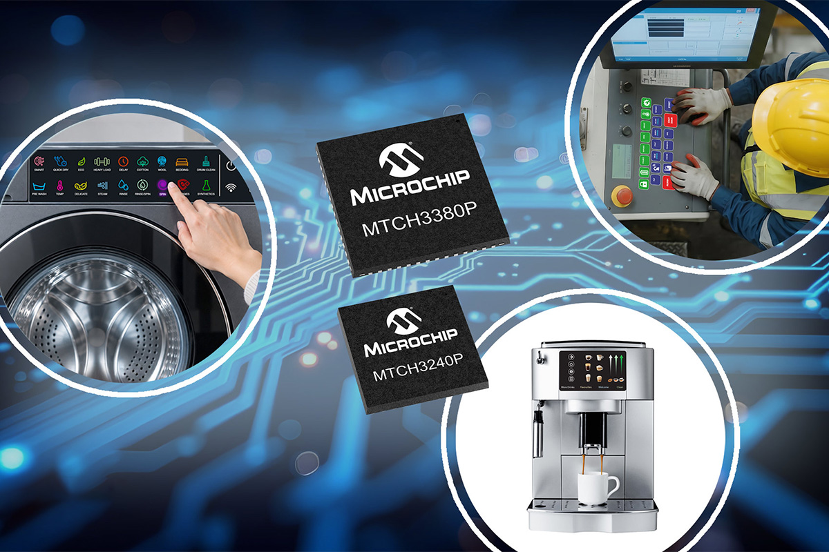 Microchip MTCH3380P and MTCH3240P turnkey touch controllers