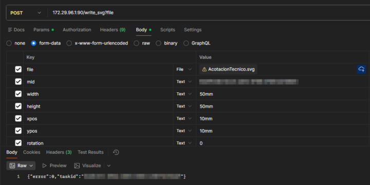 ทดสอบ API เขียน SVG