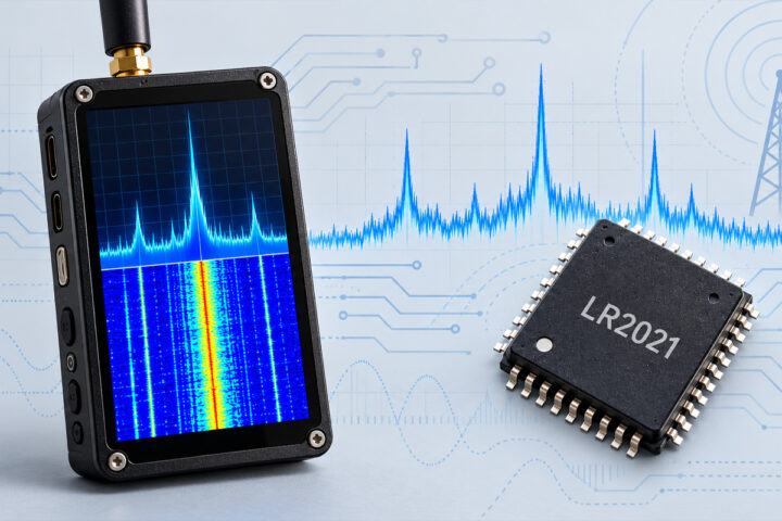 Semtech LR2021 LoRa transceiver used as an SDR for raw I Q capture and signal analysis Image AI generated