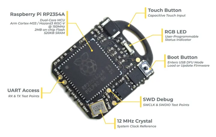 Tiny Raspberry Pi RP2354A development board