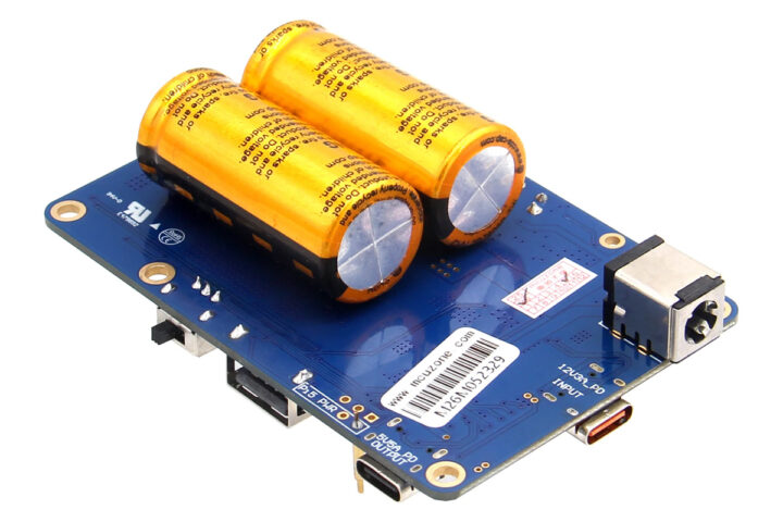 Geekworm HAT สำรองไฟซูเปอร์คาปาซิเตอร์สำหรับ Raspberry Pi 5