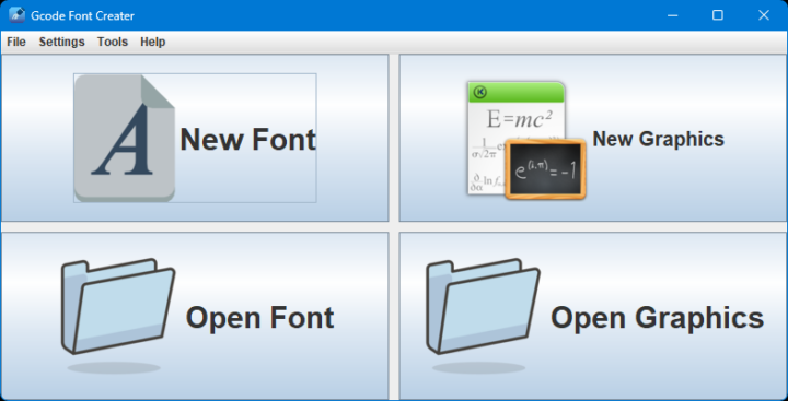 หน้าต่างหลักของ Font Creator